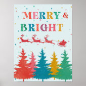 Fröhliche und helle farbenfrohe Weihnachten Poster (Vorne)