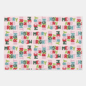 Fröhliche und helle Farbtypografie Geschenkpapier Set (Vorderseite 2)