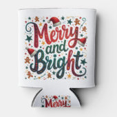 Fröhliche und helle, festliche Retro-Typografie Dosenkühler (Vorderseite)