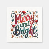 Fröhliche und helle, festliche Retro-Typografie Serviette (Vorderseite)