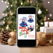 Fröhliche und helle Fotocollage Weihnachten