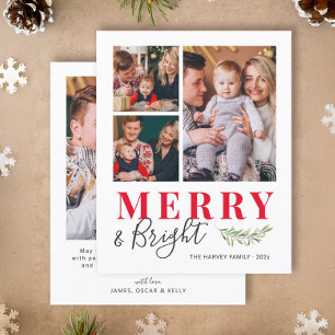 Fröhliche und helle Fotocollage-Weihnachtskarte
