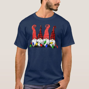 Fröhliche und helle gnomes Weihnachten beleuchtet  T-Shirt