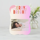 fröhliche und helle Grußkarte Weihnachten Einladung (Stehend Vorderseite)