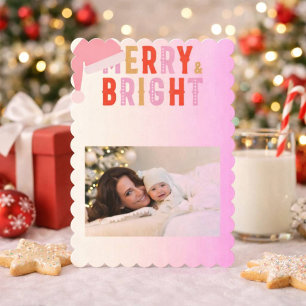 fröhliche und helle Grußkarte Weihnachten Einladung