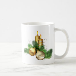 Fröhliche und helle Kerzen Kaffeetasse