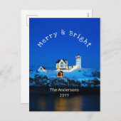 Fröhliche und helle Leuchttürme Weihnachten (Vorne/Hinten)