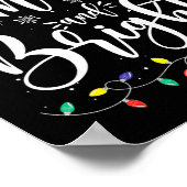 Fröhliche und helle Lichter Red Weihnachtsmannmütz Poster (Ecke)