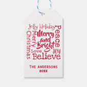 Fröhliche und helle Lieblings-Weihnachtsgebäck Red Geschenkanhänger (Vorderseite)