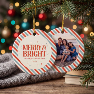 Fröhliche und helle Luftpost-Foto Keramik Ornament