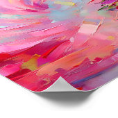 Fröhliche und helle Moderne Abstrakte Weihnachtsba Poster (Ecke)