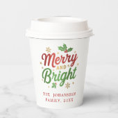 Fröhliche und helle Moderne Festtage Einzigartige  Pappbecher (Rückseite)