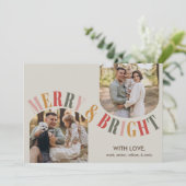 Fröhliche und helle Moderne Foto Weihnachten (Stehend Vorderseite)