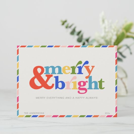 Fröhliche und helle Moderne Minimale Weihnachten (Stehend Vorderseite)