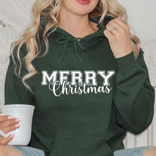 Fröhliche und helle Moderne Rot Frohe Weihnachtsge Hoodie