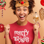 Fröhliche und helle Moderne Rote Weihnachtsfrauen T-Shirt<br><div class="desc">Fröhlicher und heller Moderner Weihnachtsweihnachtsfrauen T - Shirt</div>