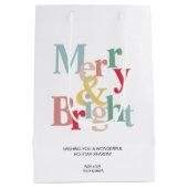 Fröhliche und helle moderne Typografie Mittlere Geschenktüte (Rückseite)