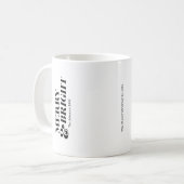 Fröhliche und helle moderne Weihnachtstypografie Kaffeetasse (Vorderseite Links)