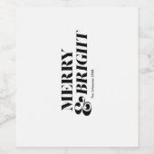 Fröhliche und helle moderne Weihnachtstypografie Weinetikett (Einzelnes Label)