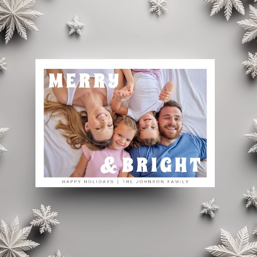 Fröhliche und helle, mutige Typografie Weihnachten