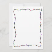 Fröhliche und helle Neon Glow Lights Weihnachten Einladung (Rückseite)