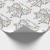 Fröhliche und helle Niedliche Weihnachtsleuchten a Geschenkpapier (Ecke)