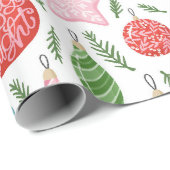Fröhliche und helle Ornamente Weihnachtsgeschenk W Geschenkpapier (Rolleneckpunkt)