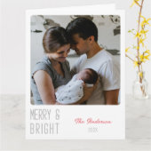 Fröhliche und helle personalisierte Foto Weihnacht Karte (Gelbe Blume)