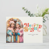 Fröhliche und helle Retro-Foto Weihnachten (Stehend Vorderseite)