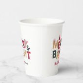 Fröhliche und helle Retro-Typografie Pappbecher (Rechts)