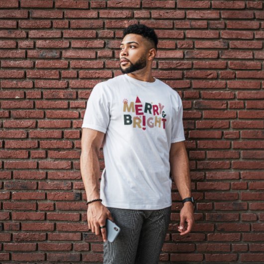 Fröhliche und helle Retro-Typografie T-Shirt