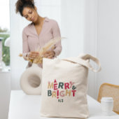 Fröhliche und helle Retro-Typografie Tragetasche