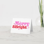 Fröhliche und helle rosa und rot farbige Blanche W Karte (Vorderseite)