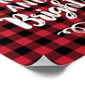 Fröhliche und helle Rustikale Karierte Urlaubsmaue Poster (Ecke)