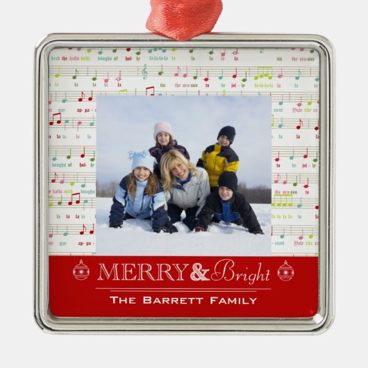 Fröhliche und helle silbernes ornament (Vorne)