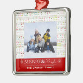 Fröhliche und helle silbernes ornament (Links)