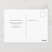 Fröhliche und helle Simple Foto Sage Green Christm Postkarte (Rückseite)