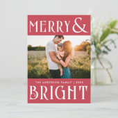 Fröhliche und helle trendy Retro Foto Weihnachten (Stehend Vorderseite)