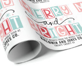 Fröhliche und helle trendy Vintage Weihnachten Geschenkpapier (Rolleneckpunkt)