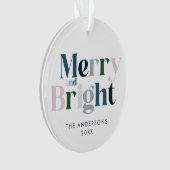 Fröhliche und helle Typografie Moderne Weihnachten Ornament (Vorderseite)
