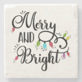 fröhliche und helle Urlaubserscheinungen Steinuntersetzer (Vorderseite)