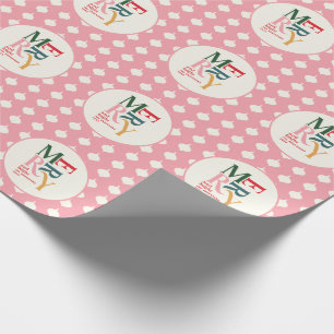 Fröhliche und helle Vintage Weihnachten Geschenkpapier