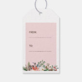 Fröhliche und helle Wasserfarbe Weihnachten Geschenkanhänger (Rückseite)