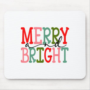 Fröhliche und helle Weihnachten Frauen Mädchen Kin Mousepad