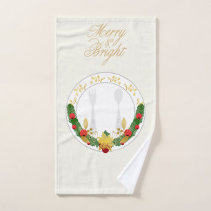 Fröhliche und helle Weihnachten  Handtuch