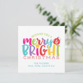 Fröhliche und helle Weihnachten Niedlich (Stehend Vorderseite)