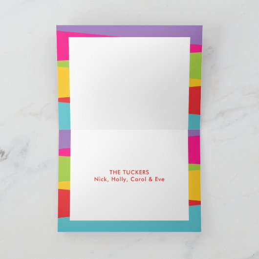 Fröhliche und helle Weihnachten Niedlich (Innenseite)