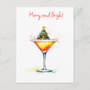 Fröhliche und helle Weihnachts-Weihnachtskarte Feiertagspostkarte
