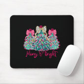 Fröhliche und helle Weihnachtsbaum-Coquette Mousepad (Mit Mouse)
