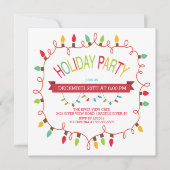 Fröhliche und helle Weihnachtsbeleuchtung Einladun Einladung (Vorderseite)